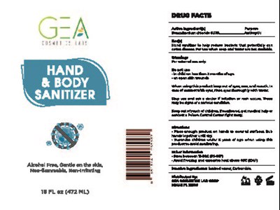 label - Hand BODY SANITIZER 16OZ